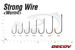 Крючки Decoy Strong Wire Worm 4 #3/0