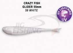 Мягкие приманки Crazy Fish Glider 2.2&quot; 59 White
