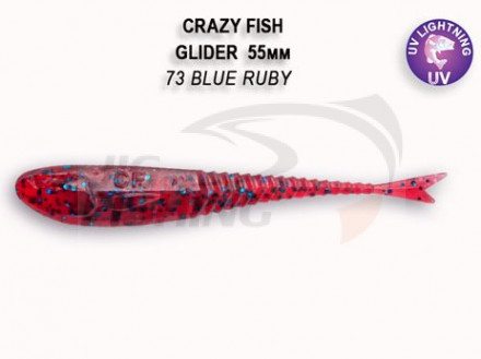 Мягкие приманки Crazy Fish Glider 2.2&quot; 73 Blue Ruby