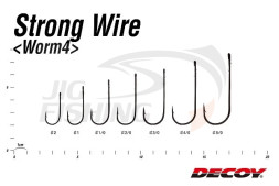 Крючки Decoy Strong Wire Worm 4 #4/0