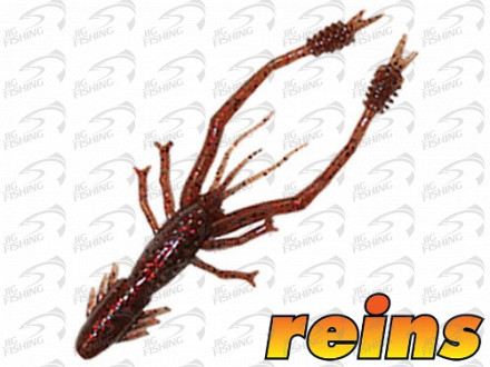 Мягкие приманки Reins Ring Shrimp 4&quot; #017 Black Red FL