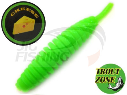 Мягкие приманки Trout Zone Ribber Pupa 1.8&quot; Green Cheese