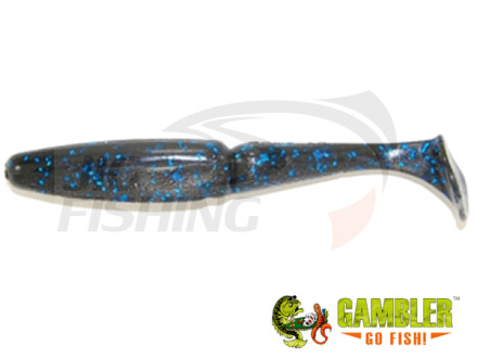 Мягкие приманки Gambler Little EZ 95mm  #Black Blue Glitter