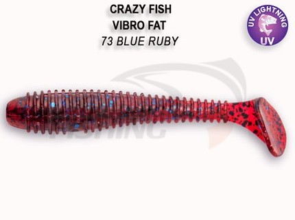 Мягкие приманки Crazy Fish Vibro Fat 2.8&quot; 73 Blue Ruby
