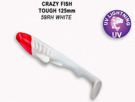 Мягкие приманки  Crazy Fish Tough 5&quot; #59RH White
