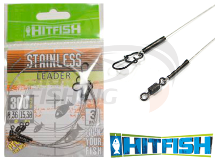 Поводки HitFish Stainless Leader 1x19 300mm 19.8kg