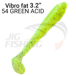 Мягкие приманки Crazy Fish Vibro Fat 3.2&quot; 54 Green Acid