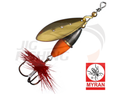 Вращающаяся блесна Myran Wipp Orange Svart 3gr #Guld