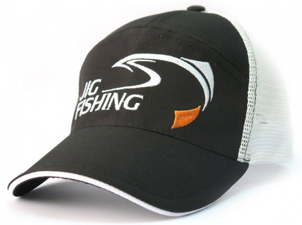 Кепка Jig-fishing с сеткой Black White L