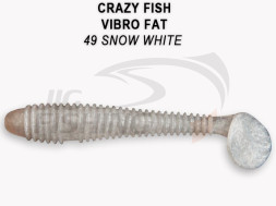 Мягкие приманки Crazy Fish Vibro Fat 2.8&quot; 49 Snow White