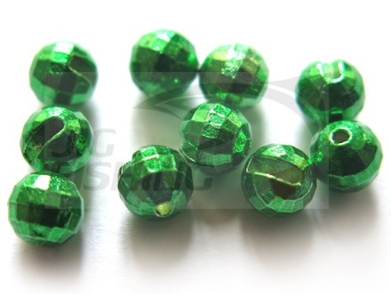 Вольфрамовые головки граненые с вырезом Tungsten Beads Metallic Green