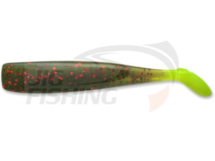 Мягкие приманки Lunker City Shaker 3.25&quot; #183  Avacado Red Flake Chart Tail