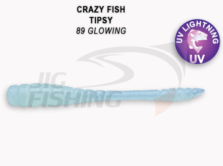 Мягкие приманки Crazy Fish Tipsy 2&quot; 89 Glowing