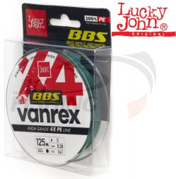 Шнур Lucky John Vanrex BBS X4 Braid 125m Moss Green #6 0.40mm 25kg