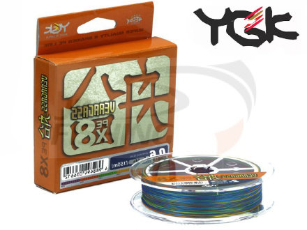 Шнур плетеный YGK Veragass PE X8 100m #0.6 0.128mm 6.3kg