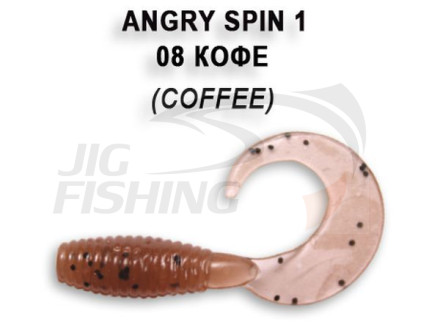 Мягкие приманки Crazy Fish Angry Spin 1&quot;  08 Сoffee
