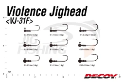 Джиг-головки Decoy VJ-31F Violence Jighead #1 0.9gr