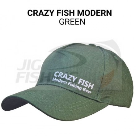 Бейсболка Crazy Fish Modern Green