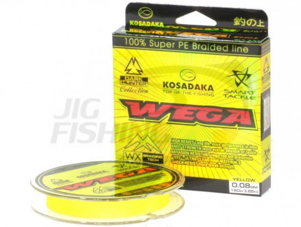 Шнур плетеный Kosadaka Vega 150m #0.30mm 24.1kg Clear