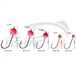 Вольфрамовая джиг-головка CF Pink 0.45gr (6шт/уп)