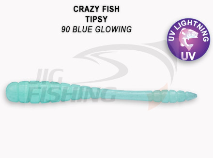 Мягкие приманки Crazy Fish Tipsy 2&quot; 90 Blue Glowing