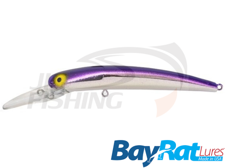 Воблер BayRat Lures Long Extra Deep 140F 14gr #Purple Chrome