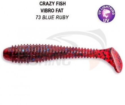 Мягкие приманки Crazy Fish Vibro Fat 4&quot; 73 Blue Ruby