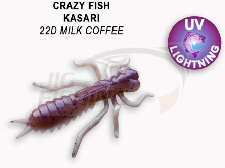 Мягкие приманки Crazy Fish Kasari 1.6&quot; 22D Milk Coffee