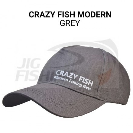 Бейсболка Crazy Fish Modern Grey
