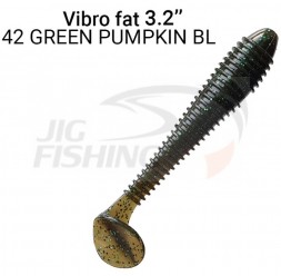Мягкие приманки Crazy Fish Vibro Fat 3.2&quot; 42 Green Pumpkin BL