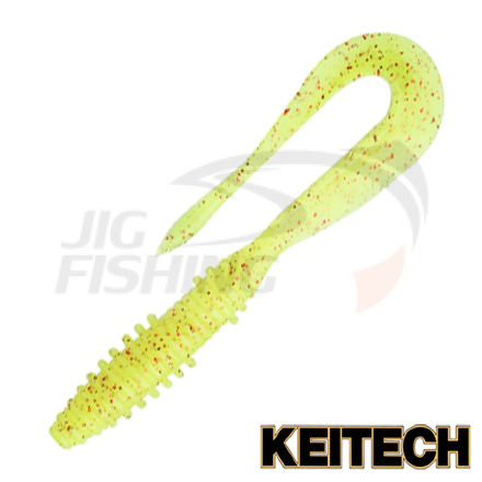 Мягкие приманки Keitech Mad Wag 7&quot; #PAL01 Chartreuse Red Flake
