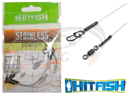 Поводки HitFish Stainless Leader 1x19 150mm 11.2kg