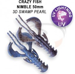 Мягкие приманки Crazy Fish Nimble Floating 2&quot; #3D Swamp Pearl