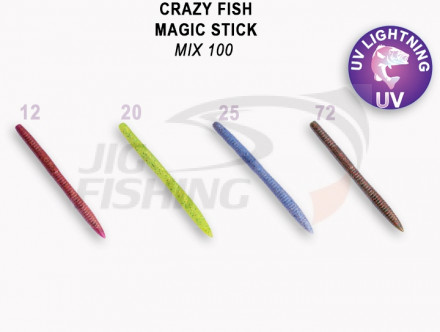 Мягкие приманки Crazy Fish Magic Stick 5.1&quot; Mix 100