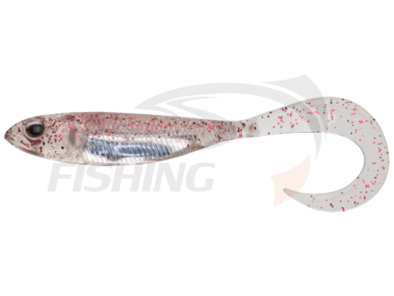 Мягкие приманки Fish Arrow Flash J Grub SW 4.5&#039;&#039; #125 Clear Red Lame Silver