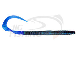 Мягкие приманки Bass Assassin Worm 6&quot; #405  Black Blue Glitter Tail