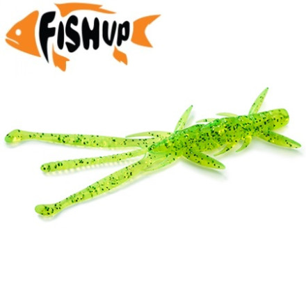Мягкие приманки FishUp Shrimp 4.5&quot; #026 Flo Chartreuse/Green