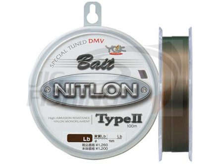 Монолеска YGK Nitlon Bait Type II Nylon 100m #2.5 0.260mm  10lb