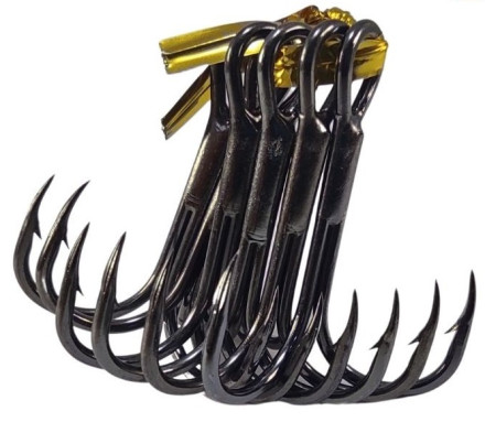 Тройник Jig It Round Bend Treble Hooks #3/0 28kg (5шт/уп)