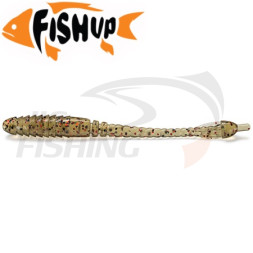 Мягкие приманки FishUp ARW Worm 2&quot; #045  Green Pumpkin/Red &amp; Black