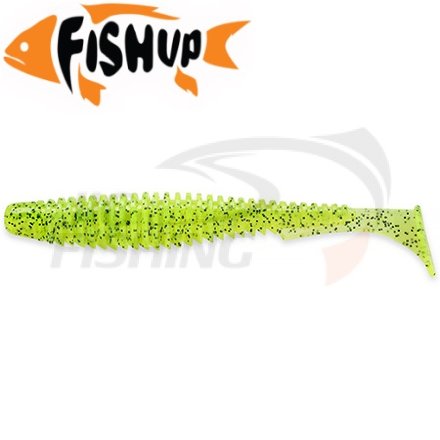 Мягкие приманки FishUp U-Shad 4&quot; #055 Chartreuse/Black