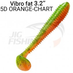 Мягкие приманки Crazy Fish Vibro Fat 3.2&quot; 5D Orange Chart