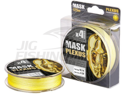 Плетеный шнур Akkoi Mask Plexus X4 125m Yellow 0.24mm 11.34kg