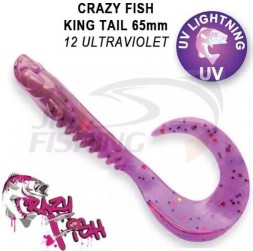 Мягкие приманки Crazy Fish King Tail 2.5&quot; #12 Ultraviolet