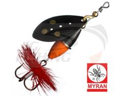 Вращающаяся блесна Myran Wipp Orange Svart 5gr #Svart