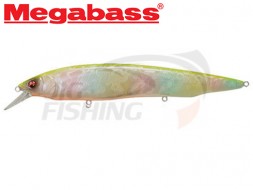 Воблер Megabass Kanata SW 160F #Shell Skin Chart Back Rainbow