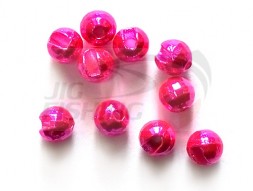Вольфрамовые головки граненые с вырезом Tungsten Beads Mettalic Pink