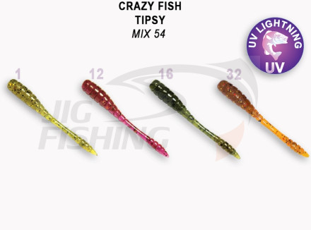 Мягкие приманки Crazy Fish Tipsy 2&quot; Mix 54