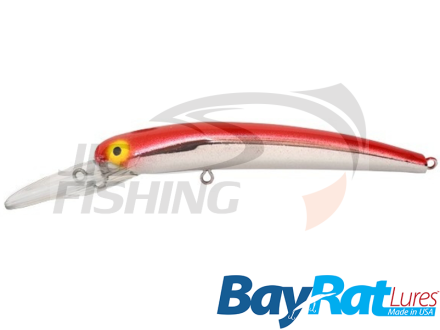 Воблер BayRat Lures Long Extra Deep 140F 14gr #Red Chrome