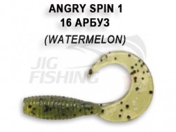 Мягкие приманки Crazy Fish Angry Spin 1&quot;  16 Watermelon